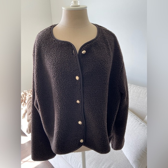 H & M Teddy Fleece Jacket Large - Picture 2 of 6